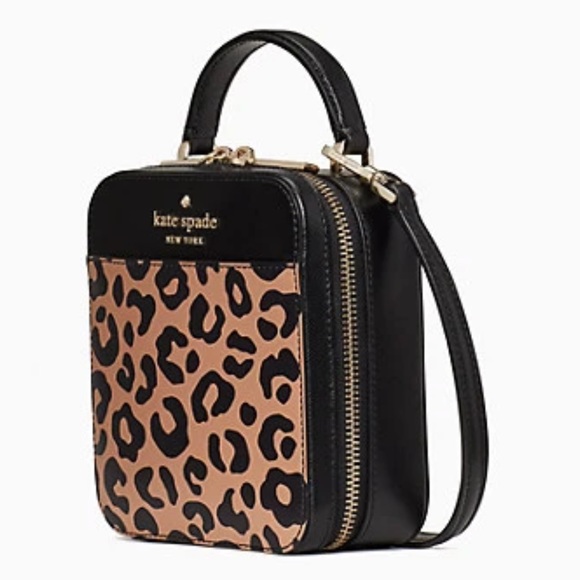 Kate Spade daisy graphic leopard vanity crossbody - Picture 2 of 16